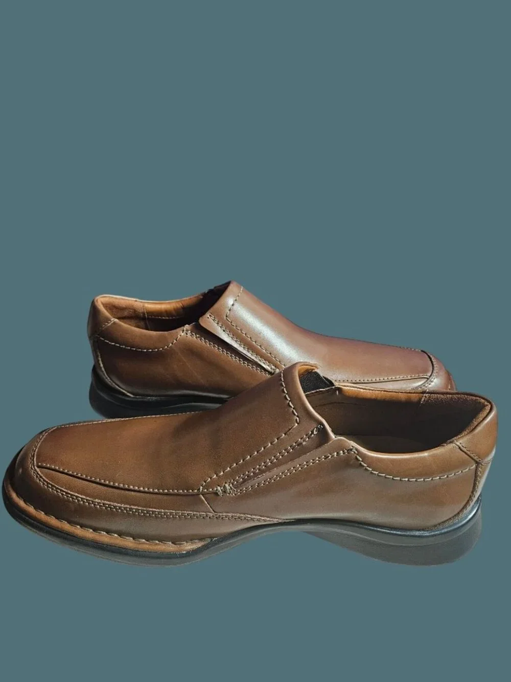 Clarks Collection Leather Kempton Free Slip On Loafers Men Size 11.5 Medium